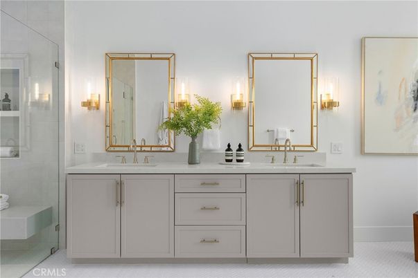 Bathroom, Dual Sink Vanities, Glass Shower, Interior