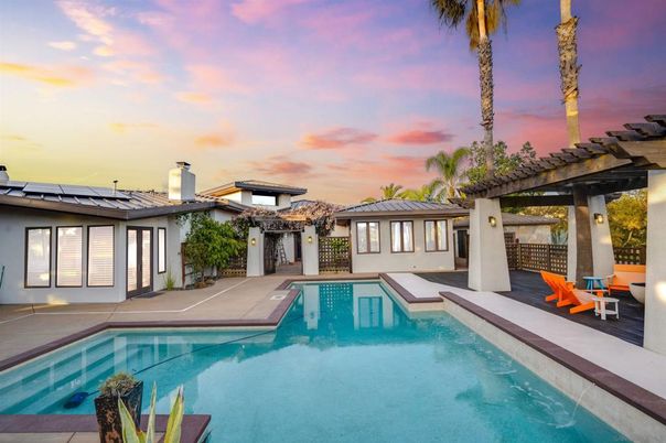 Exterior, Pool, Solar Panels