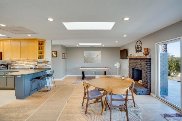 Billiard Table, Dining room, Fireplace, Game Room, Interior, Recessed Lighting
