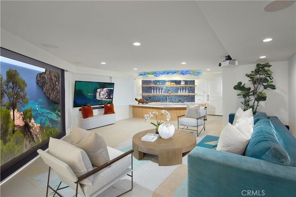 Interior, Living room, Recessed Lighting