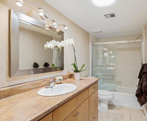 Bathroom, Glass Shower, Interior, Marble