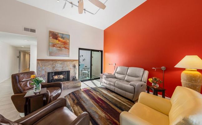 Fireplace, Interior, Living room, Recessed Lighting