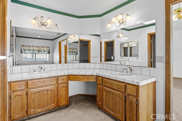 Bathroom, Dual Sink Vanities, Interior, Tile Countertops