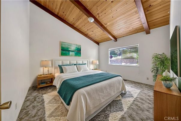 Bedroom, Interior, Wooden Beams, Wooden Ceilings