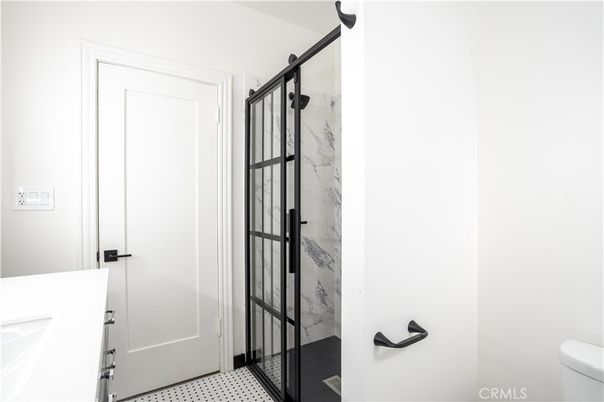 Bathroom, Glass Shower, Interior, Marble Walls
