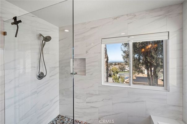 Bathroom, Glass Shower, Interior, Marble Walls
