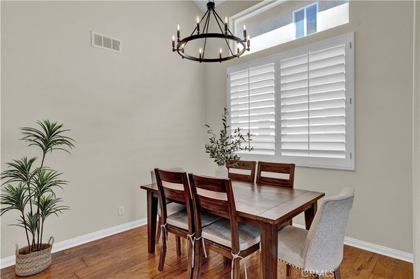 Chandelier, Dining room, Interior, Pendant Lights, Wood Texture Flooring