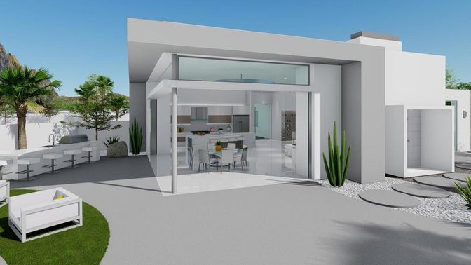 Exterior, Facade, Modern