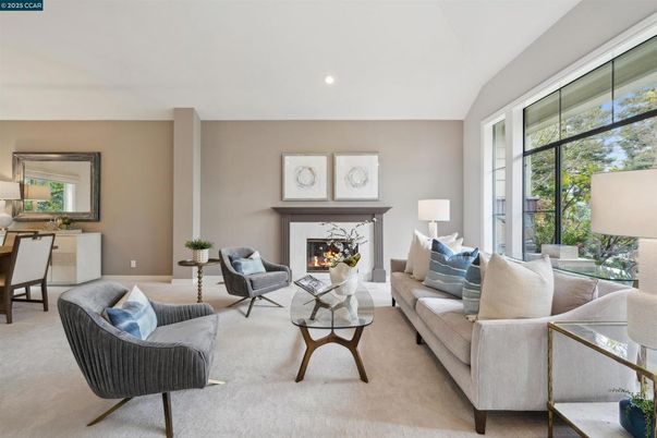 Fireplace, Interior, Living room, Recessed Lighting