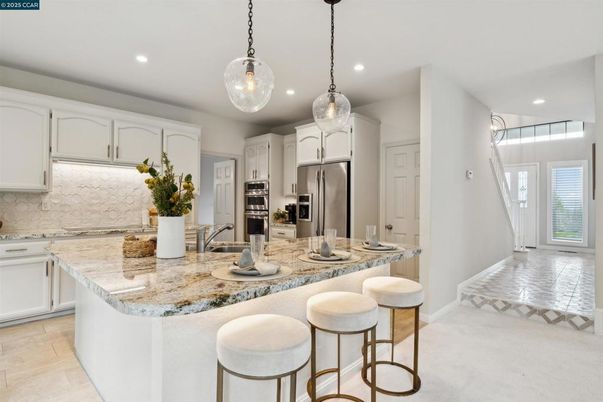 Interior, Kitchen, Pendant Lights, Recessed Lighting, Stainless Steel Appliances