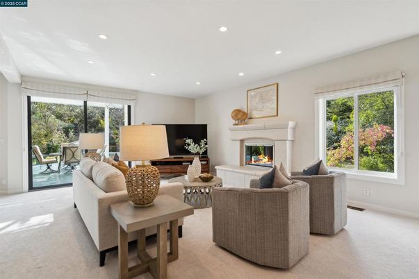 Fireplace, Interior, Living room, Recessed Lighting