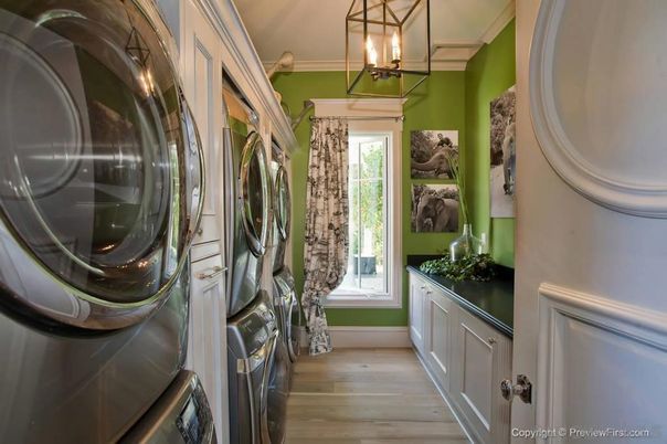 Interior, Pendant Lights, Washer, Wood Texture Flooring