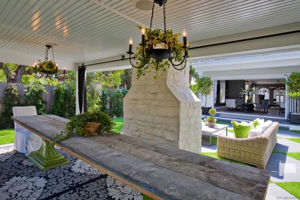 Chandelier, Exterior, Fireplace, Interior, Pendant Lights