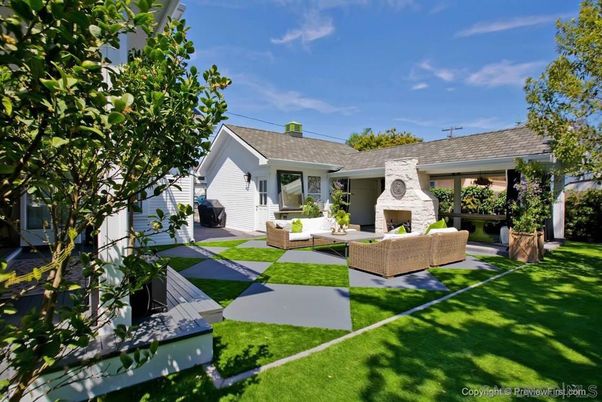 Backyard, Exterior, Fireplace