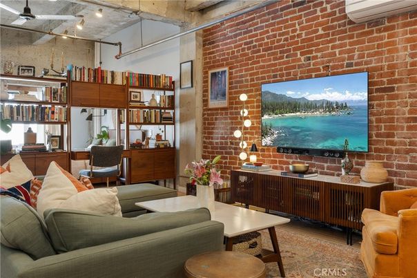 Home Office, Interior, Living room, Stone Walls, Wood Texture Flooring