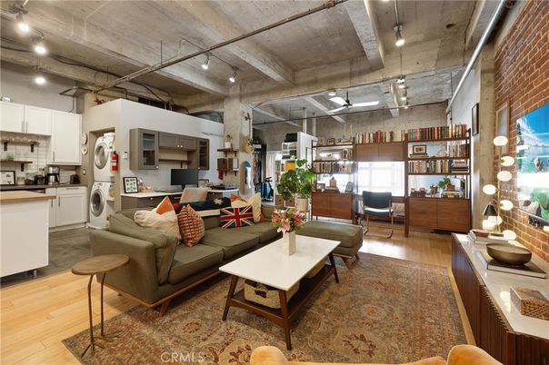 Dining room, Interior, Kitchen, Living room, Pendant Lights, Stone Walls, Wood Texture Flooring