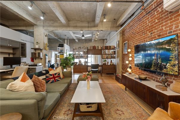 Interior, Kitchen, Living room, Stone Walls, Wood Texture Flooring