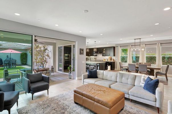 Dining room, Interior, Kitchen, Living room, Pendant Lights, Recessed Lighting, Wood Texture Flooring