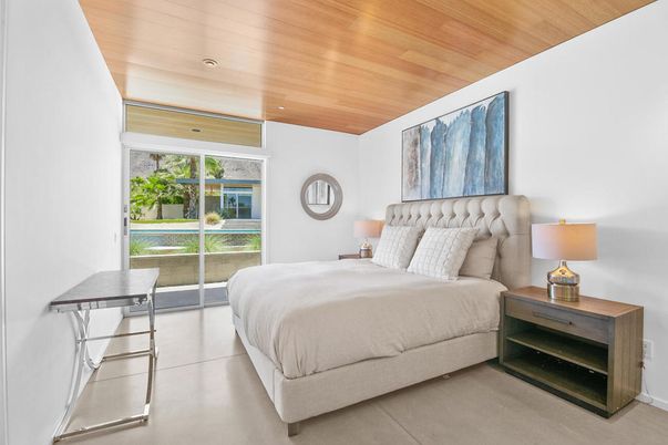 Bedroom, Interior, Recessed Lighting, Wooden Ceilings