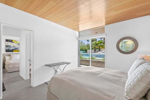 Bedroom, Interior, Recessed Lighting, Wooden Ceilings