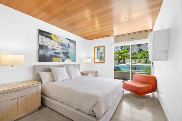 Bedroom, Interior, Recessed Lighting, Wooden Ceilings