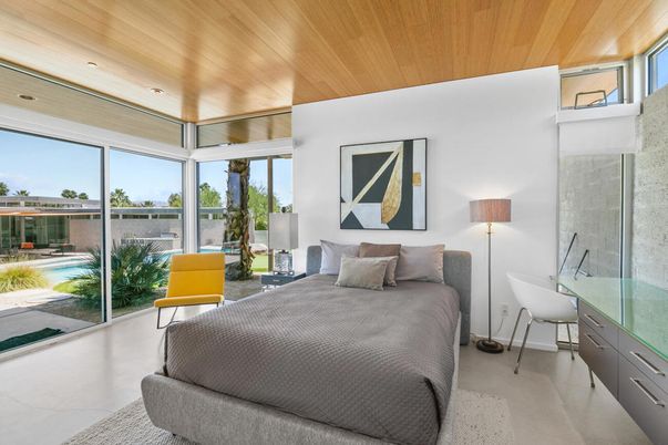 Bedroom, Interior, Recessed Lighting, Wooden Ceilings