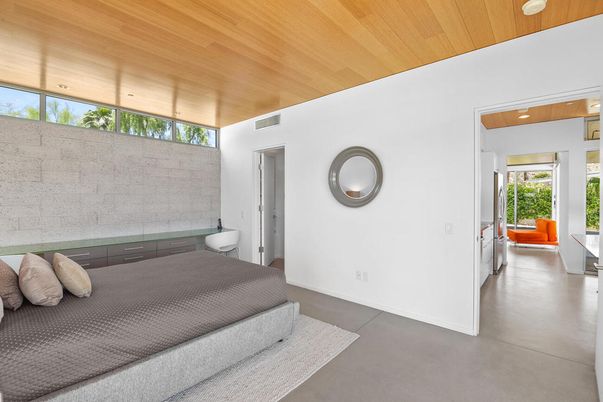 Bedroom, Interior, Recessed Lighting, Wooden Ceilings