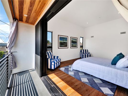 Bedroom, Interior, Recessed Lighting, Wooden Ceilings, Wood Texture Flooring