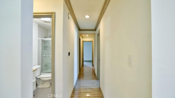Bathroom, Interior, Recessed Lighting, Wood Texture Flooring