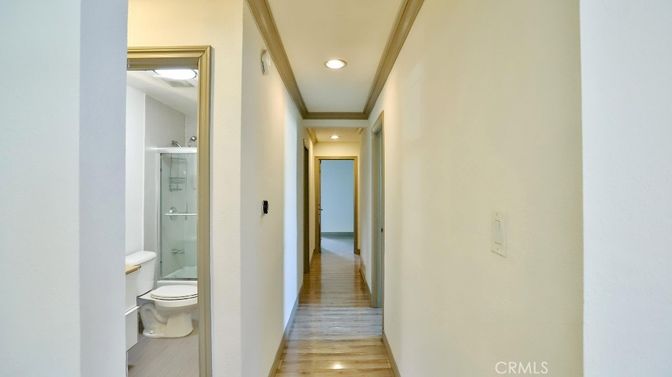 Bathroom, Interior, Recessed Lighting, Wood Texture Flooring