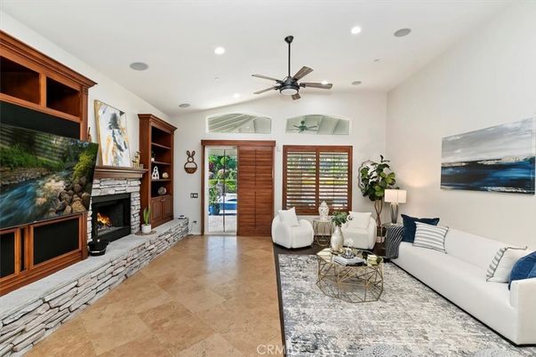 Fireplace, Interior, Living room, Recessed Lighting