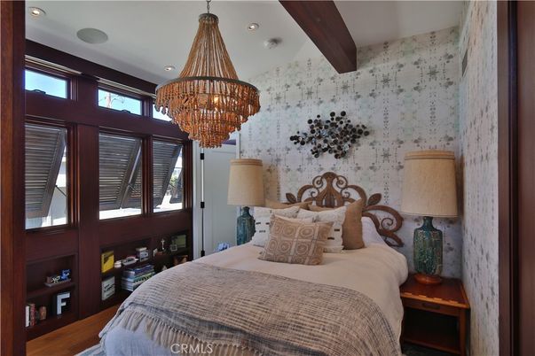 Bedroom, Chandelier, Interior, Recessed Lighting