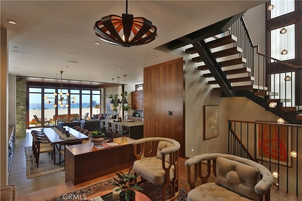 Dining room, Interior, Kitchen, Living room, Pendant Lights, Recessed Lighting, Wood Texture Flooring