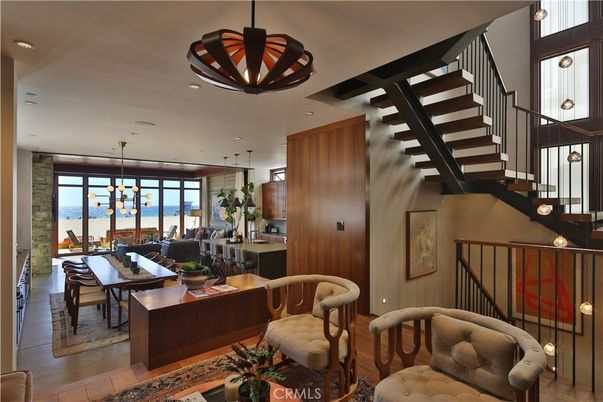 Dining room, Interior, Living room, Pendant Lights, Recessed Lighting, Water