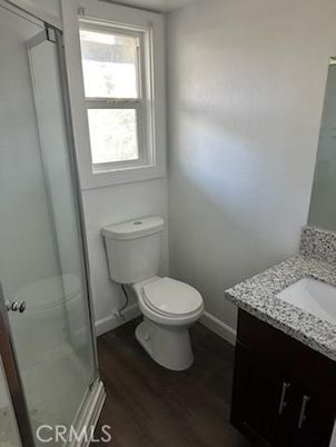 Bathroom, Glass Shower, Interior, Wood Texture Flooring