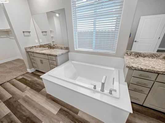 Bathroom, Dual Sink Vanities, Interior, Wood Texture Flooring