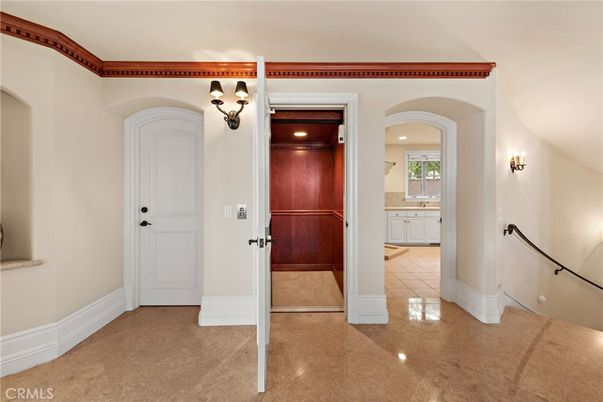 Elevator, Interior, Recessed Lighting, Wooden Ceilings, Wooden Walls
