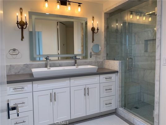 Bathroom, Dual Sink Vanities, Glass Shower, Interior