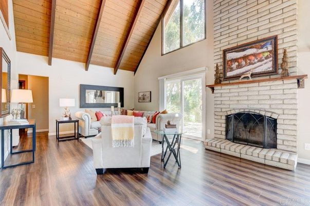 Fireplace, Interior, Living room, Stone Walls, Wooden Beams, Wooden Ceilings, Wood Texture Flooring
