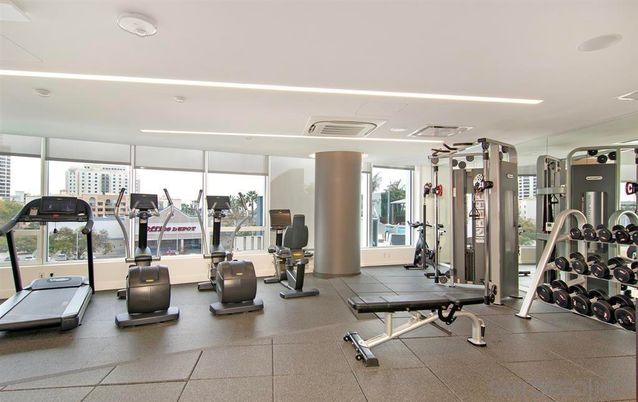Fitness Equipment, Gym, Interior, Recessed Lighting