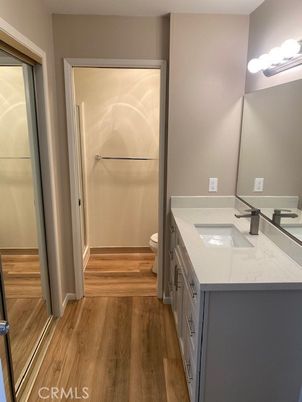 Bathroom, Dual Sink Vanities, Interior, Wood Texture Flooring