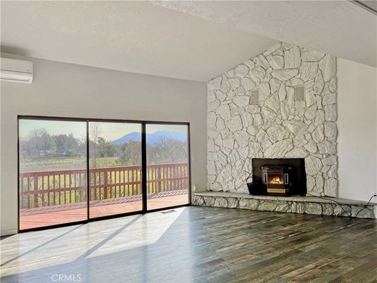 Fireplace, Interior, Stone Walls, Wood Texture Flooring