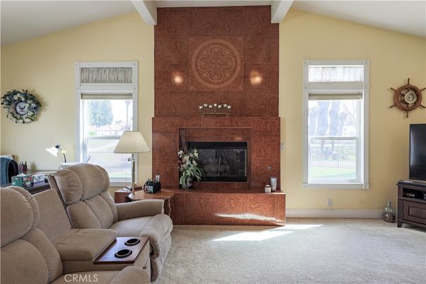Fireplace, Interior, Living room, Recessed Lighting