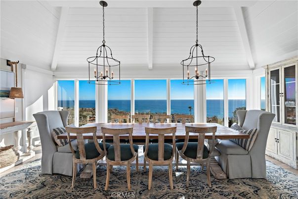 Dining room, Interior, Pendant Lights, Water