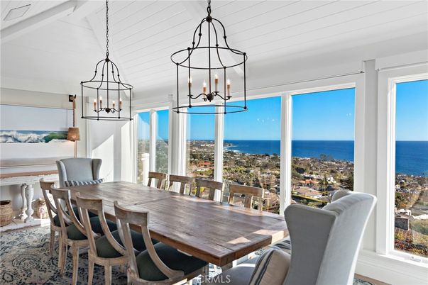 Dining room, Interior, Pendant Lights, Water