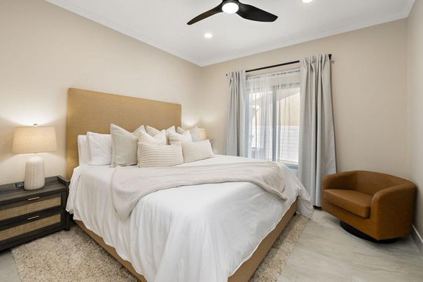 Bedroom, Interior, Recessed Lighting