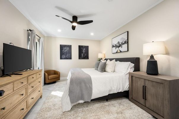 Bedroom, Interior, Recessed Lighting