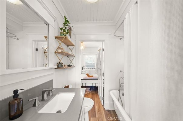 Bathroom, Interior, Wood Texture Flooring