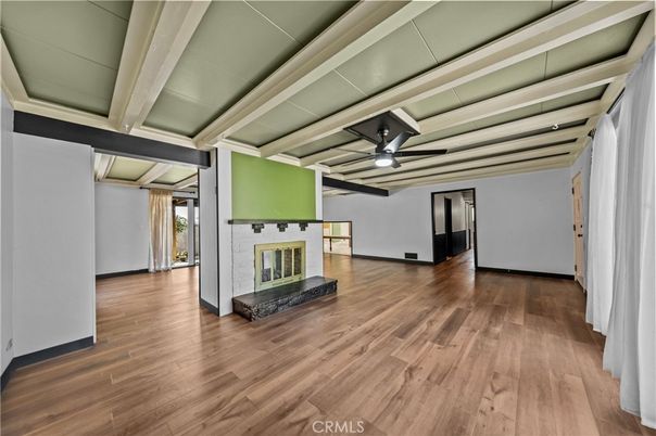Empty room, Fireplace, Interior, Wood Texture Flooring