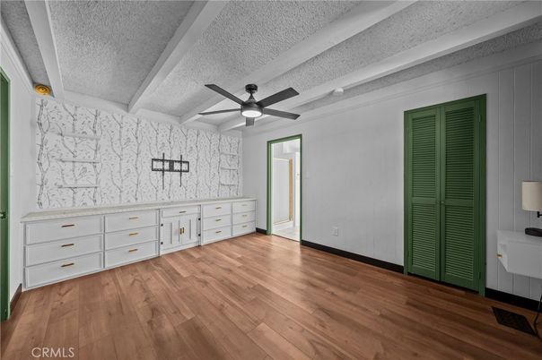 Interior, Marble Walls, Wood Texture Flooring